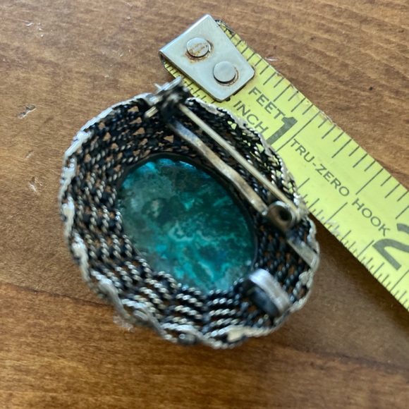 Brooch / Pendant in silver setting - Picture 2 of 2